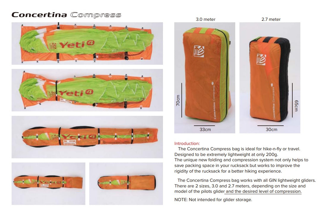 Concertina bag - 2.7m / 3.0m sizes